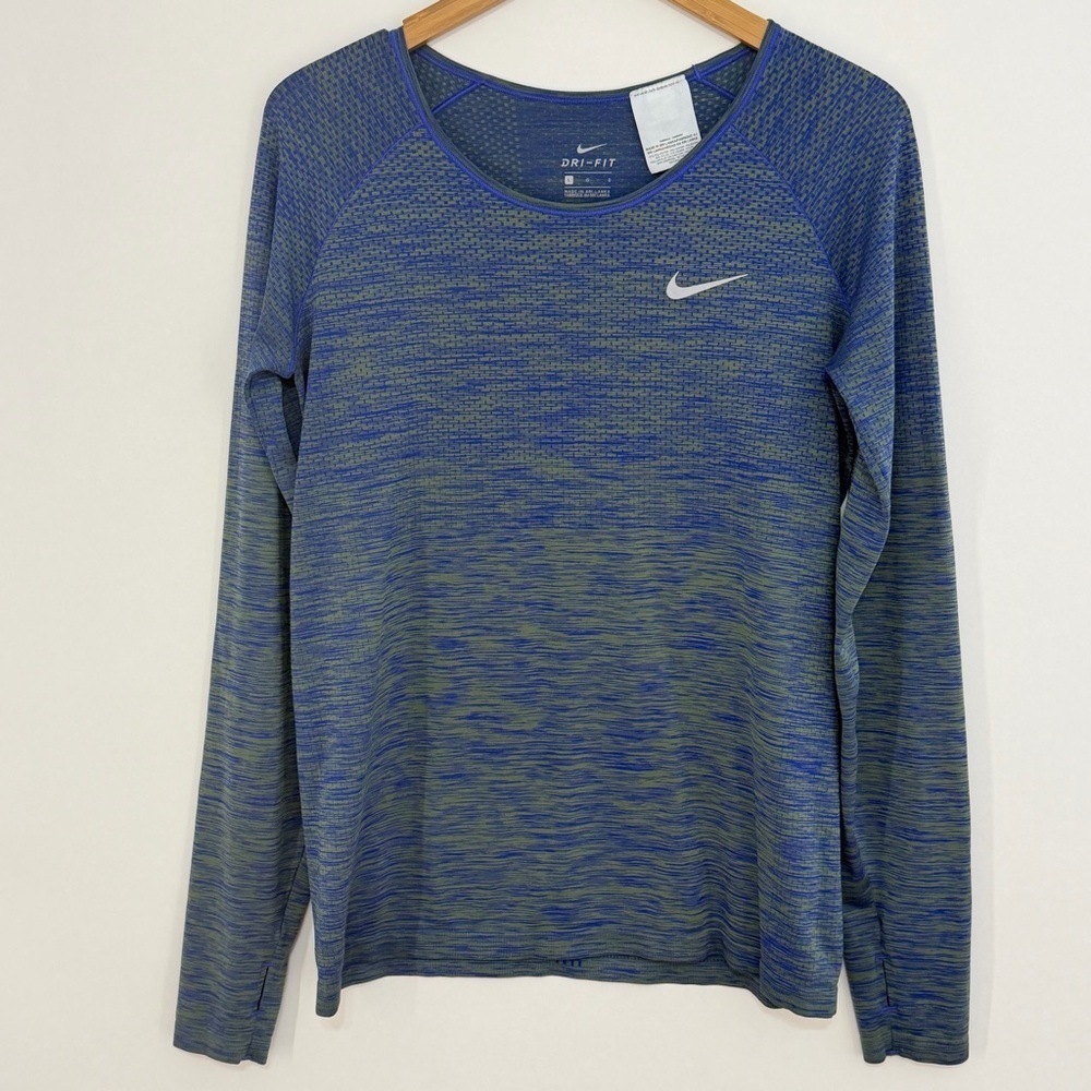 Nike Women's Dri-Fit Knit Long Sleeve Running Top Size Large